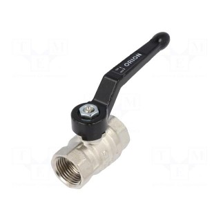 Mechanical ball valve | max.25bar | nickel plated brass | -15÷90°C
