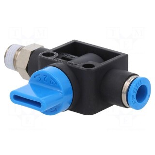 Shutoff valve | -0.95÷10bar | 307l/min | 6mm | 0÷60°C | compressed air