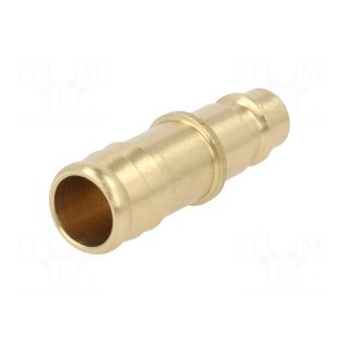 Connector | connector pipe | 0÷35bar | brass | NW 7,2,hose 13mm