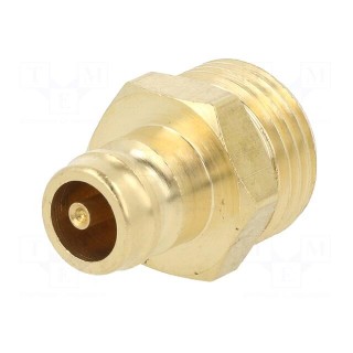 Connector | connector pipe,with valve | max.15bar | Seal: FPM