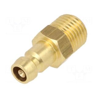 Connector | connector pipe,with valve | max.10bar | Seal: FPM