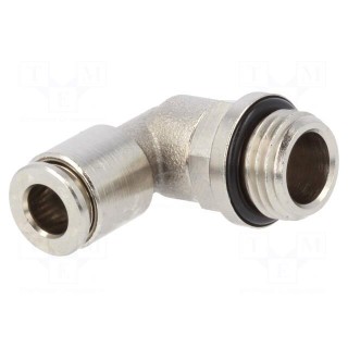 Push-in fitting | angled 90° | -0.95÷16bar | nickel plated brass