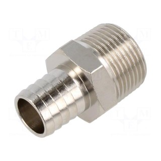 Push-in fitting | connector pipe | nickel plated brass | 18mm