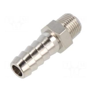 Push-in fitting | connector pipe | nickel plated brass | 9mm