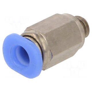 Push-in fitting | straight | -0.95÷10bar | nickel plated brass