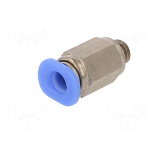 Push-in fitting | straight | -0.95÷10bar | nickel plated brass