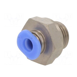 Push-in fitting | straight | -0.95÷10bar | nickel plated brass