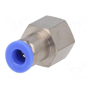 Push-in fitting | straight | -0.95÷15bar | nickel plated brass