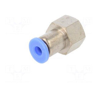 Push-in fitting | straight | -0.95÷15bar | nickel plated brass