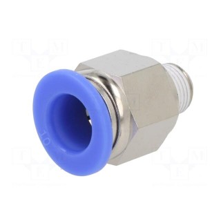 Push-in fitting | straight | -0.95÷15bar | nickel plated brass