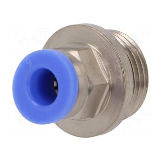 Push-in fitting | straight | -0.95÷15bar | nickel plated brass