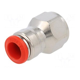 Push-in fitting | straight | -0.99÷20bar | nickel plated brass