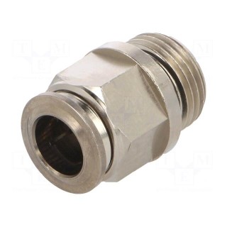 Push-in fitting | straight | -0.99÷20bar | nickel plated brass