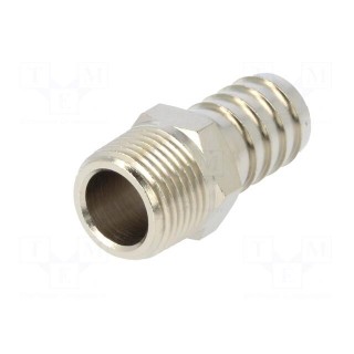 Metal connector | threaded | G 3/8" | Mat: nickel plated brass