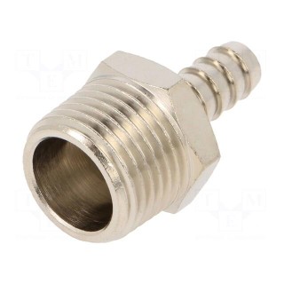 Push-in fitting | connector pipe | nickel plated brass | 9mm