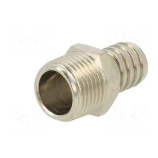 Push-in fitting | connector pipe | nickel plated brass | 16mm