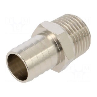 Push-in fitting | connector pipe | nickel plated brass | 17mm