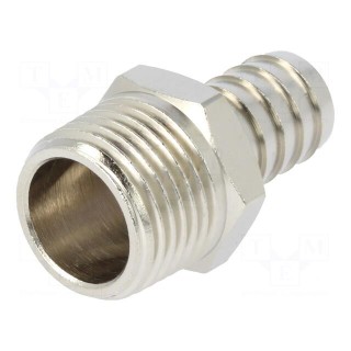 Metal connector | threaded | G 1/2" | Mat: nickel plated brass