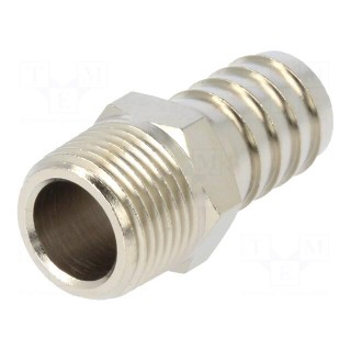Metal connector | threaded | G 3/8" | Mat: nickel plated brass