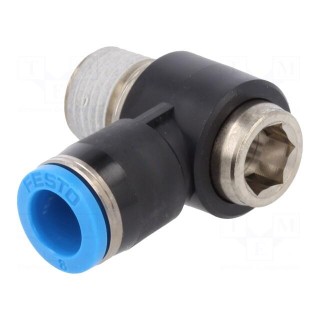 Push-in fitting | threaded,angled 90° | R 1/4" | outside