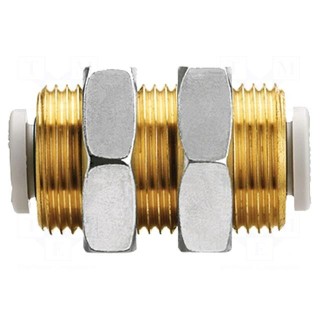 Push-in fitting | threaded,straight | -1÷10bar | brass | Thread: M28