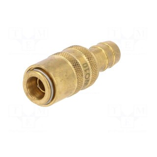 Quick connection coupling | straight | max.10bar | brass | Seal: FPM