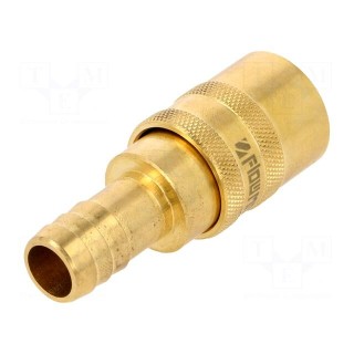 Quick connection coupling | straight | max.15bar | brass | Seal: FPM