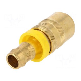 Quick connection coupling | straight | max.15bar | brass | Seal: FPM
