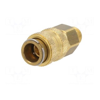 Quick connection coupling | straight | max.35bar | brass | D: 17mm