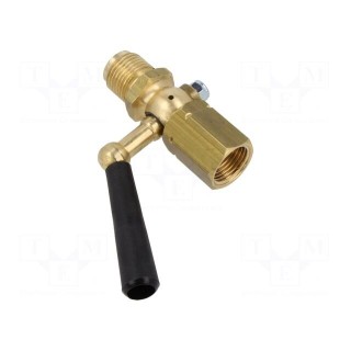 Ball valve | max.16bar | Mat: brass | Input thread: G 1/2" external