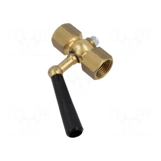 Ball valve | max.16bar | Mat: brass | Input thread: G 1/2" internal