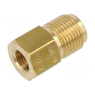 Brass | Mount.elem: thread adapter | Int.thread: G 1/4"