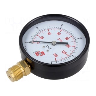 Manometer | 0÷10bar | non-aggressive liquids,inert gases | 100mm