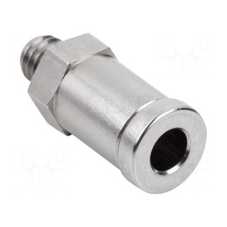 Straight push-in fitting | M5-AG | -20÷80°C | nickel-plated brass