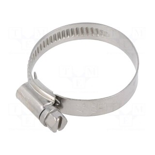 Cable tie | Ø: 25÷40mm | W: 9mm | Material: stainless steel