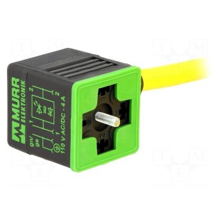 Valve connector | plug | Type: A | PIN: 4 | 18mm | female | 24VDC | 4A | 24VAC