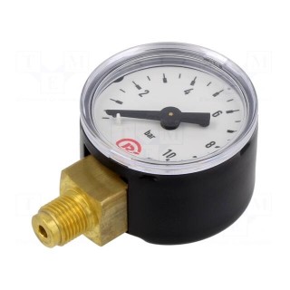 Manometer | 0÷10bar | 40mm | non-aggressive liquids,inert gases