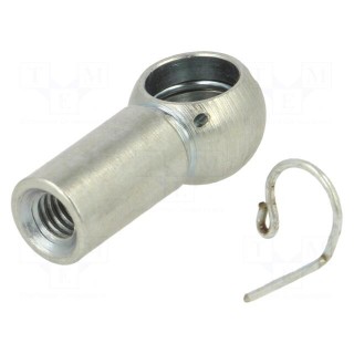 Mounting element for gas spring | Mat: zinc plated steel | 10mm