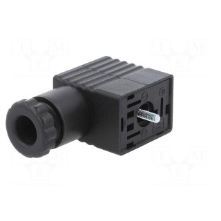 Plug for coil | PIN: 3 | black | 0÷230V | IP65 | A: 20.8mm | B: 28.5mm