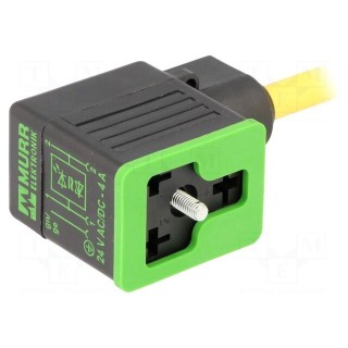 Valve connector | plug | Type: B | PIN: 3 | 10mm | female | 24VDC | 4A | 24VAC