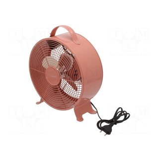 Fan: AC | 20W | 220÷240V | Ø: 250mm | Len: 1.5m | 335x265x110mm | pink