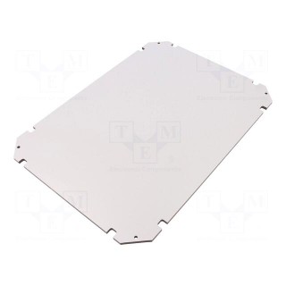 Mounting plate | insulating | W: 250mm | L: 350mm | Series: GEOS | grey