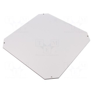 Mounting plate | insulating | W: 276mm | L: 276mm | Series: GEOS | grey