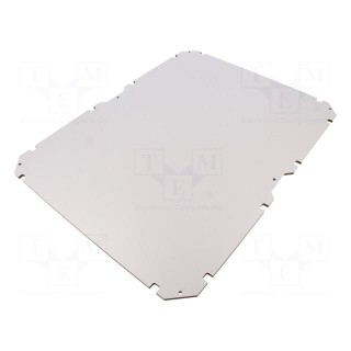 Mounting plate | insulating | W: 350mm | L: 450mm | Series: GEOS | grey