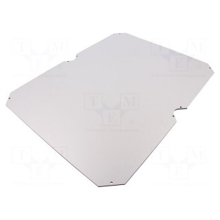 Mounting plate | insulating | W: 476mm | L: 376mm | Thk: 4mm | grey