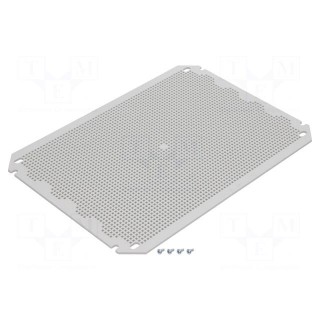 Mounting plate | plastic | perforated