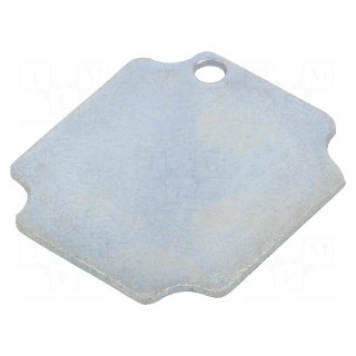 Mounting plate | steel | Plating: zinc | ALUEIN-RJ01