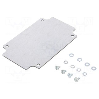 Mounting plate | steel | W: 105mm | L: 155mm | Series: Spacial SDB | grey