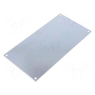 Mounting plate | steel | W: 111mm | L: 214mm | Plating: zinc
