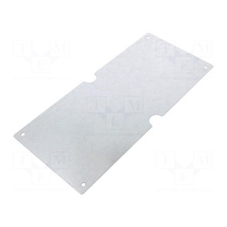 Mounting plate | steel | W: 136mm | L: 303mm | Plating: zinc